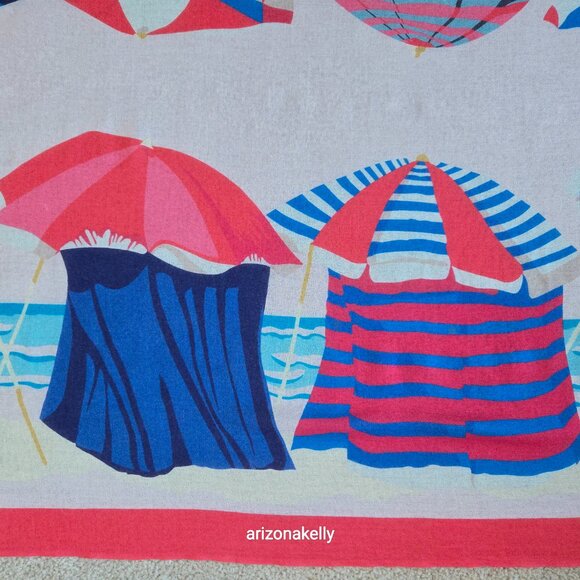 Hermès WOOL STOLE Charmes des Plages Normandes Rectangle Scarf Beach Cabanas - Picture 9 of 16